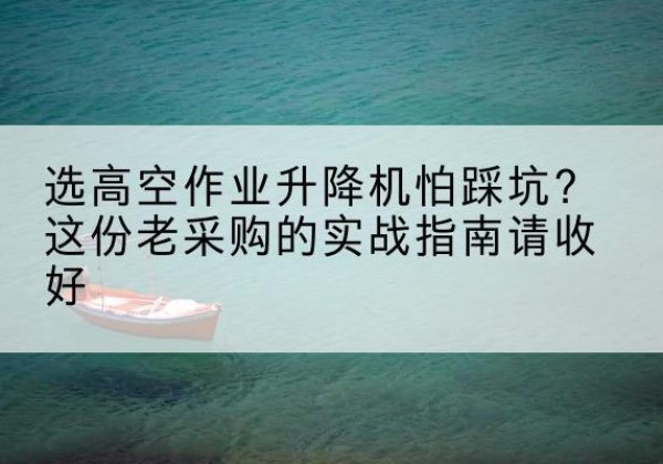 永新高空作业升降机厂家推荐-选高空作业升降机怕踩坑？这份老采购的实战指南请收好