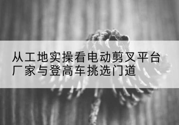 永新电动剪叉升降平台厂家-从工地实操看电动剪叉平台厂家与登高车挑选门道
